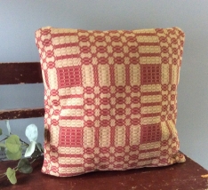 WESTBURY PILLOW CRANBERRY/TAN 20"X20"